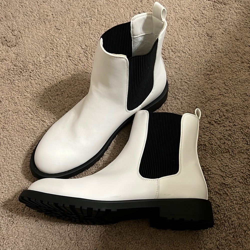 White and Black Altard State Boots
